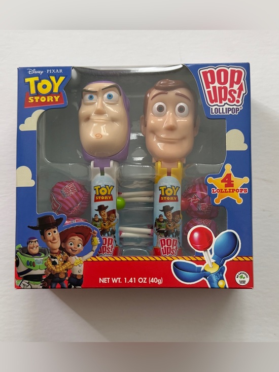 Disney Other - Toy Story Pop Ups Lollipop Set Buzz Lightyear Woody Disney Pixar RARE